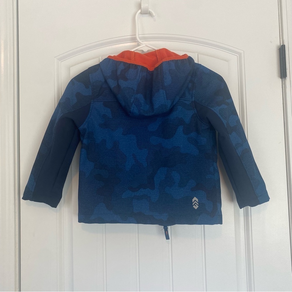 Free Country Little Boys Blue & Orange Zip Up Hooded Jacket Size 5/6 - Picture 3 of 9
